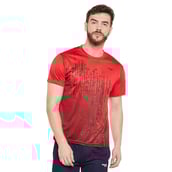 2 - Masch Mens Regular Fit Polyester Active T Shirt (MSTS1017 HSP BDR),  Red  Large 