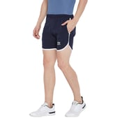 3 - Masch Mens Regular Fit Polyester Running Shorts (MSSH 0618 CS RS NB), Large Navy Blue