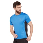 3 - Masch Mens Regular Fit Polyester Active T Shirt (MSTS1017 HSCS SPIB),  India Blue  XL 