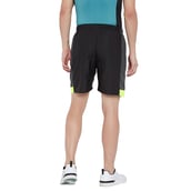 1 - Masch Mens Regular Fit Polyester Shorts (MSSH 0618 CS NEONHP BG),  Medium  Black 