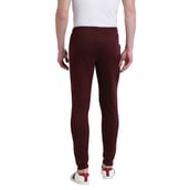 1 - Masch Mens Regular Fit Polyester Cotton Joggers (MSTP 1218 CS FTP CTNMRNB), Maroon Medium