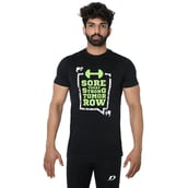 1 - DK Active Wear Half Sleeve Gym T Shirt (Strong Tomorrow),  Black  Small 