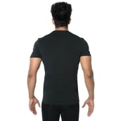 2 - DK Active Wear Half Sleeve Gym T Shirt (Superman),  Black and Silver  Small 