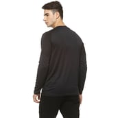 2 - Campus Sutra Graphic Print Men Mandarin Collar T Shirt,  Black  Large 