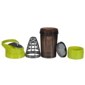 1 - Greenbee Protein Shaker,  Black and Green  450 ml 