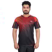 1 - Vector X Polyester Half Sleeves T Shirt for Men's (VRS 006),  Red  XL 