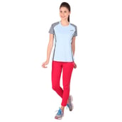 2 - Vector X Printed Women's Round Neck T Shirt (VTDF 005), Aqua Small