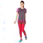 4 - Vector X Women's Round Neck T Shirt (VTDF 006),  Grey  Large 