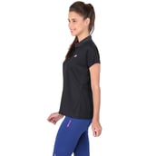 3 - Vector X Solid Women's Polo Neck T Shirt (VTDF 008),  Navy  Large 
