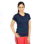 1 - Vector X Women's Polyester Round Neck T Shirt (VTDF 015), Navy Blue Large