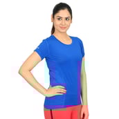 1 - Vector X Women's Polyester Round Neck T Shirt (VTDF 015), Blue Small