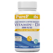 1 - PureFoods Vitamin D3 5000 IU,  60 tablet(s) 