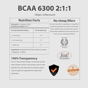 supplement - MyFitFuel MFF BCAA 6300 2:1:1, 0.22 lb 15 Servings Unflavoured