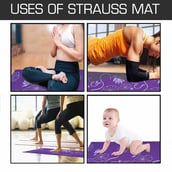 2 - Strauss Yoga Mat (Floral), Blue 6 mm