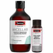 Swisse Collagen Beauty Renewal & Micellar Makeup Removing Cleansing Water Combo, 2 Piece(s)/Pack Orange