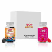 1 - Top Gummy Adults Daily Multivitamin & Hair Nutrition Gummies Combo (Multivitamin Gummies for Adults + Biotin Hair Vitamins), 2 Piece(s)/Pack Orange, Strawberry