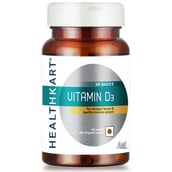 HealthKart Vitamin D3, 60 capsules Unflavoured
