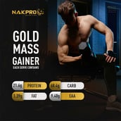 4 - Nakpro Gold Mass Gainer, 2.2 lb Cookies & Cream (Pack of 3)