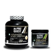 1 - Proquest Advanced Whey Protein 5lb & Creatine Monohydrate 0.55lb Combo, 2 Piece(s)/Pack Vanilla Cream & Unflavoured