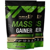 1 - MuscleXP Mass Gainer, 2.2 lb Double Chocolate Pack of 2