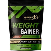 10 - MuscleXP Weight Gainer with Digestive Enzymes,  2.2 lb  Double Chocolate+Shaker 