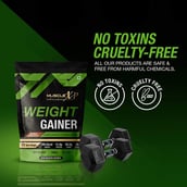 9 - MuscleXP Weight Gainer with Digestive Enzymes,  2.2 lb  Double Chocolate+Shaker 