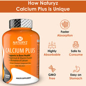7 - Naturyz Calcium Calcium with Magnesium Zinc & Vit D, 120 tablet(s) Unflavoured