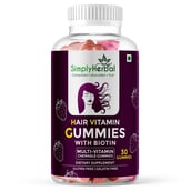 1 - Simply Herbal Hair Vitamin Gummies with Biotin, 30 gummies Unflavoured