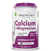 1 - HealthyHey Nutrition Calcium with Magnesium,  60 veggie capsule(s)  Unflavoured 