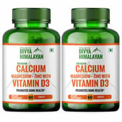 1 - Divya Himalayan Premium Calcium Magnesium + Zinc with Vitamin D3,  60 tablet(s)  Unflavoured (Pack of 2) 