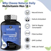 10 - Naturyz Daily Multivitamin Men 18+ & Daily Multivitamin Extreme Energy 60 Tablets Combo, 2 Piece(s)/Pack Unflavoured