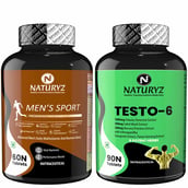 1 - Naturyz Men's Sport Daily Multivitamin 60 Tablets & Testo-6 90 Tablets Combo, 2 Piece(s)/Pack Unflavoured