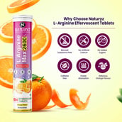 6 - Naturyz L-Arginine Max 2600 Flavour Orange, 15 tablet(s)