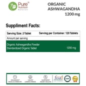 3 - Pure Nutrition Organic Ashwagandha,  120 tablet(s) 