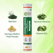4 - Pure Nutrition Super Greens 500mg Effervescent, 20 tablet(s) Lime