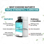 7 - Naturyz Triple Strength L-Carnitine L-Tartrate 2000mg, 50 tablet(s) Unflavoured