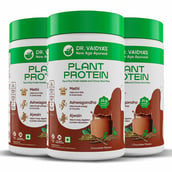 1 - Dr. Vaidya's Plant Protein, 1.1 lb Chocolate (Pack of 3)