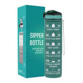 1 - MuscleBlaze Sipper Water Bottle, Ocean Green 1 L
