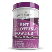 1 - HealthyHey Nutrition Plant Protein Powder,  1.1 lb  Mocha Coffe 