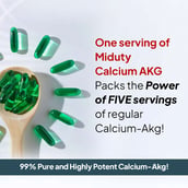 3 - Miduty Calcium Alpha-KetoGlutarate (Ca-AKG),  60 capsules  Unflavoured 