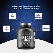 4 - DR. HARLE Muscle Edge Lean Muscle Mass Gainer, 6.6 lb Banana Strawberry