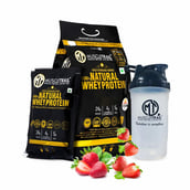 1 - Muscle Trail Gold Standard Series 100% Natural Whey Protein,  60 sachets/pack  Strawberry (with Free Shaker Inside) 