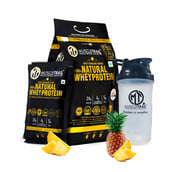 1 - Muscle Trail Gold Standard Series 100% Natural Whey Protein, 60 sachets/pack Pineapple Mint (with Free Shaker Inside)