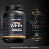 3 - Nutrabay Gold Concentrate Whey Protein, 2.2 lb Strawberry Milkshake