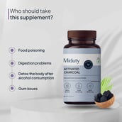 3 - Miduty Activated Charcoal,  60 capsules 