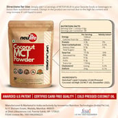2 - Neulife Coconut MCT Powder,  500 g  Unflavoured 
