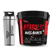1 - Muscle Performance Anabolic Mass Gainer, 11 lb Rabri Kulfi with Steel Shaker
