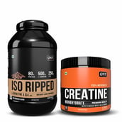 QNT ISO Ripped & Creatine Monohydrate Unflavoured 0.198 lb Combo,  4.4 lb  Cafe Bevarabia 