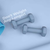 2 - Nivia Neoprene Dumbbell, Blue 2 kg