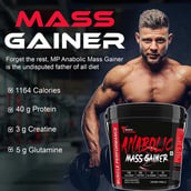 4 - Muscle Performance Anabolic Mass Gainer with Creatine Monohydrate 0.66 lbs & Gym Bag Combo, 11 lb Rabri Kulfi